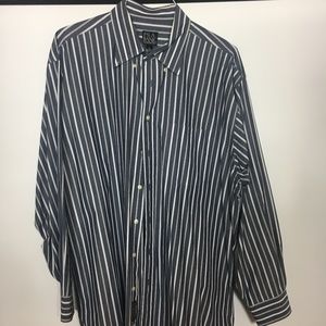 Jos. A. Bank - Button Up - Gray/ White - XL